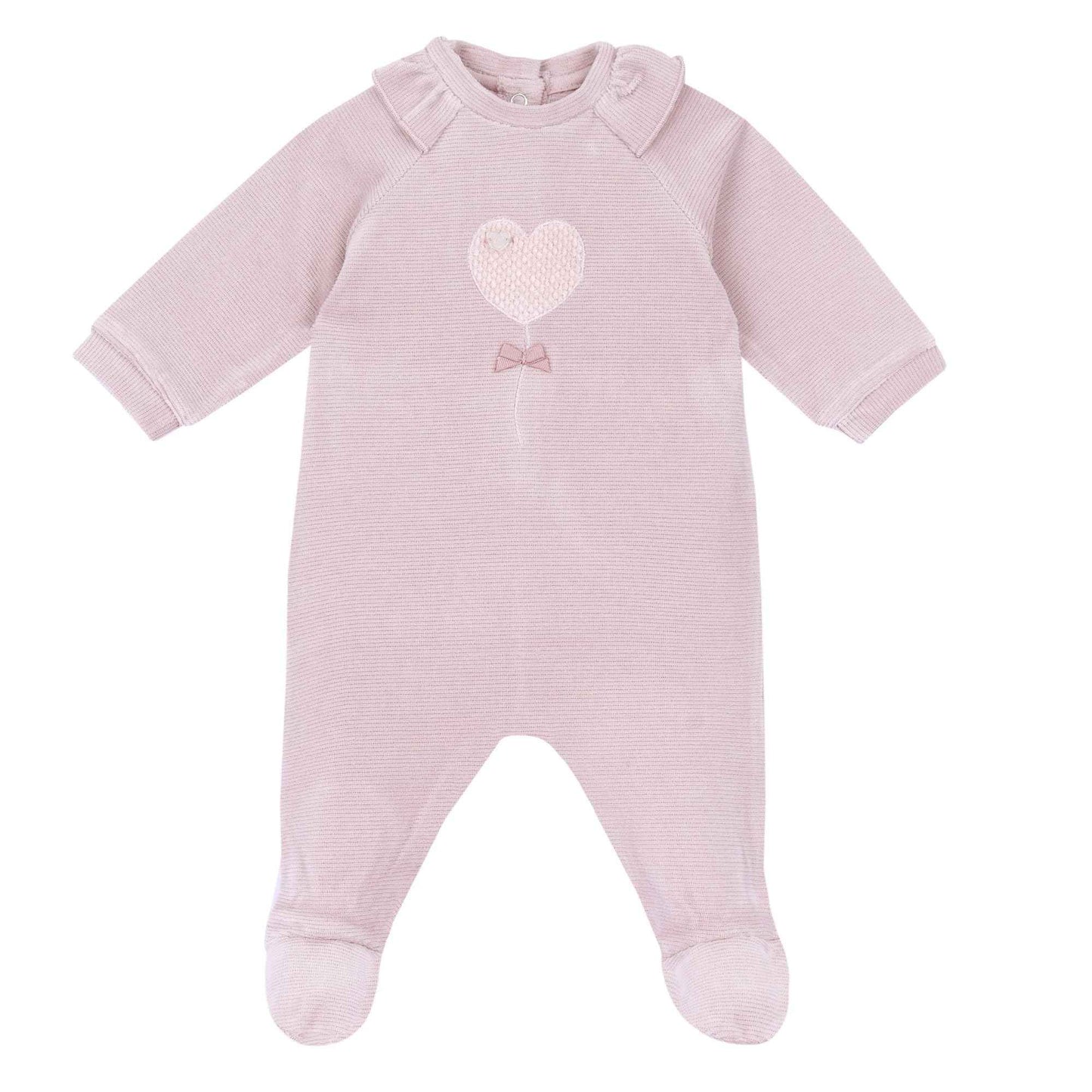 Chicco, Baby romper for boys and girls made of warm and soft velour, with practical button opening, ideal for winter, baby clothes for 0-24 months, designed in Italy