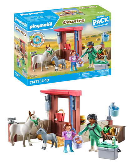 PLAYMOBIL | Country | Tierarzteinsatz bei den Eseln |Spielzeug für Kinder ab 4 Jahren | 71471