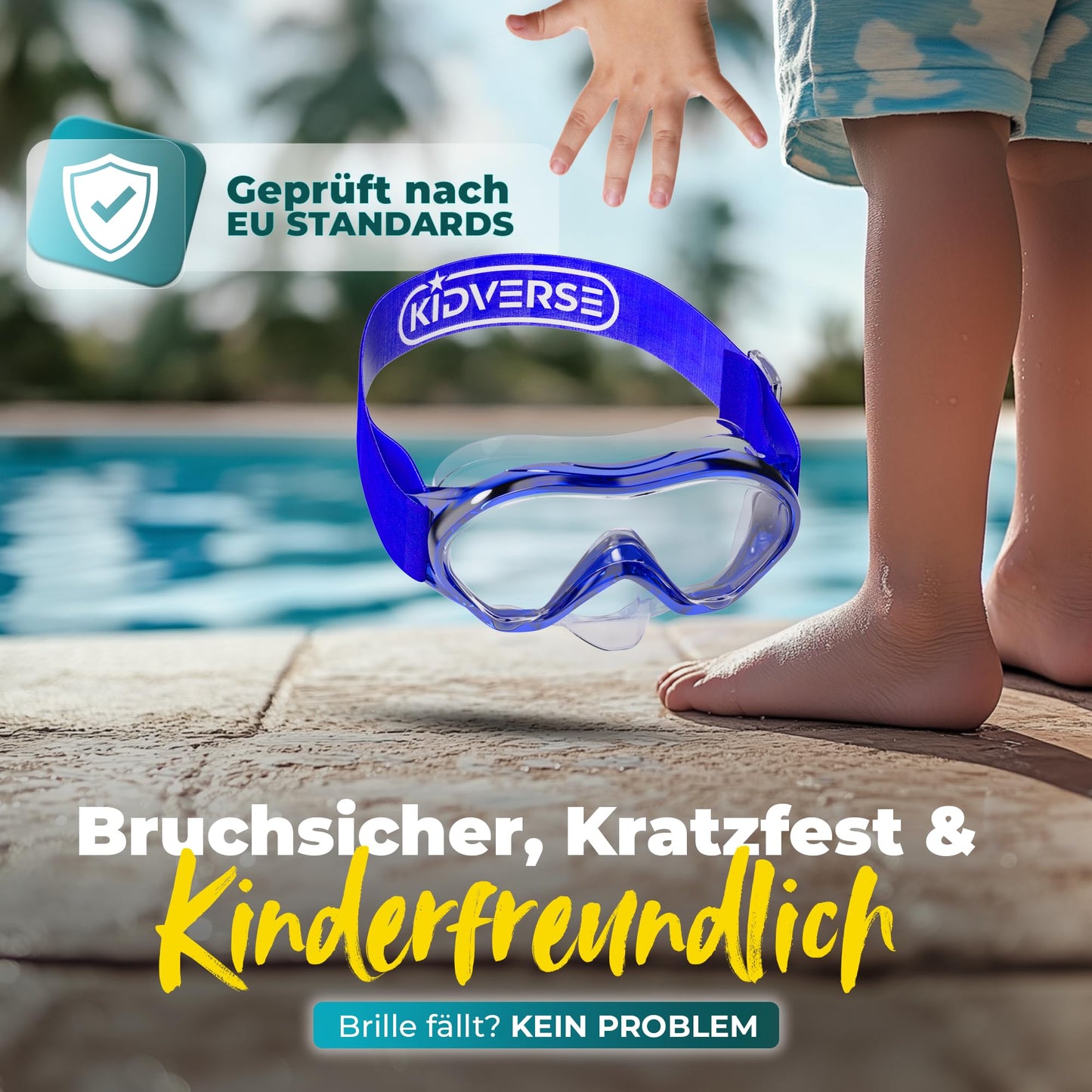 KIDVERSE Schnorchelset Kinder - Taucherbrille mit Schnorchel - Panorama Taucherbrille mit Nase - Kindertaucherbrille Alternative Schnorchelmaske