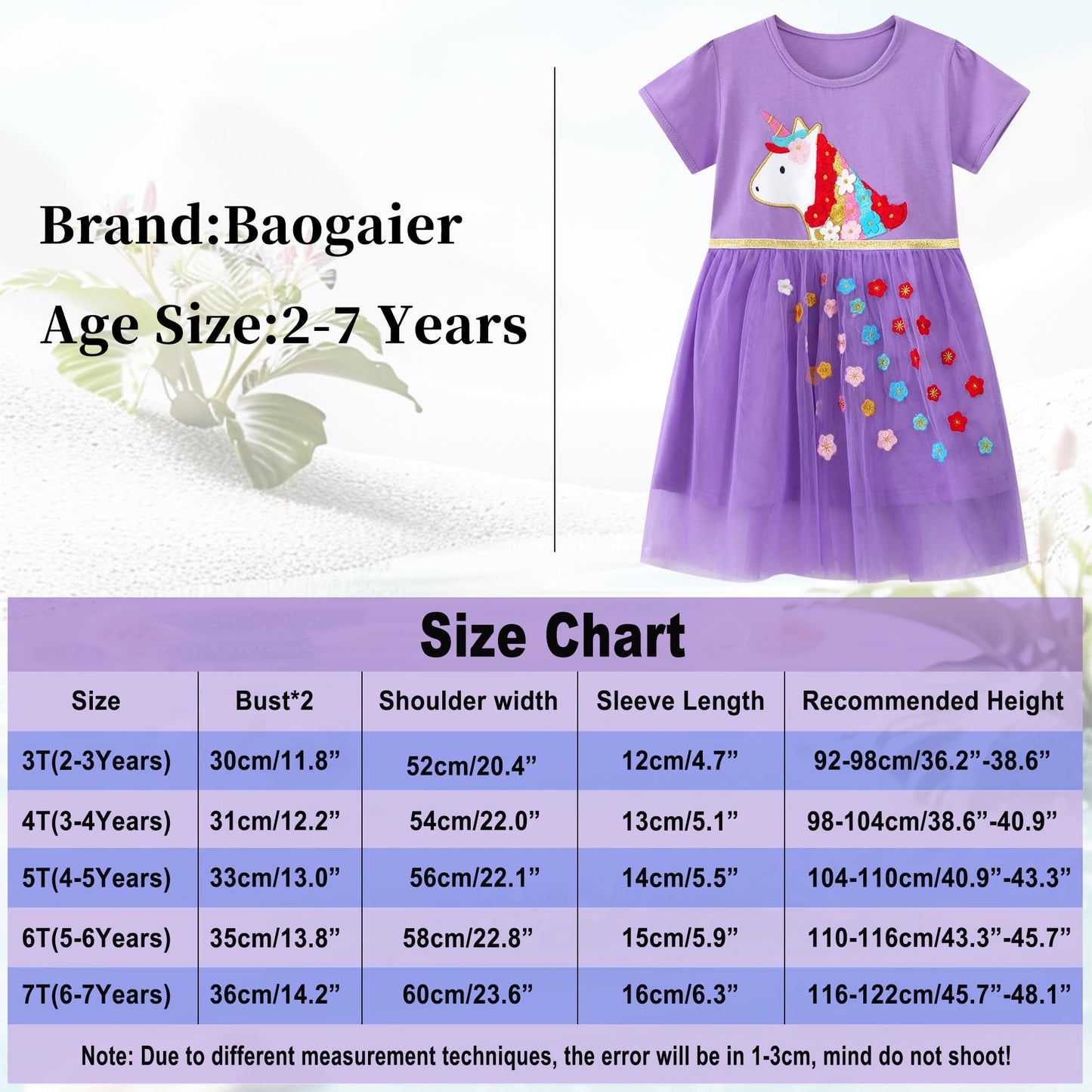 Baogaier Kleid Mädchen Pailletten Tüll Kleider Baumwolle Sommerkleid Sommer Frühling T-Shirt Tüllkleid Kinderkleid Gr. 92-122