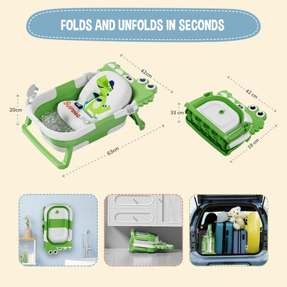 Faltbar Baby Badewanne Mit Rutschfestem Badewannensitz - Babywanne Xxl Mit Badethermometer - Von Der Geburt Bis 3 Jahre - Baby Bathtub - Babygeschenk - Geburtsgeschenke Für Mädchen & Jungen
