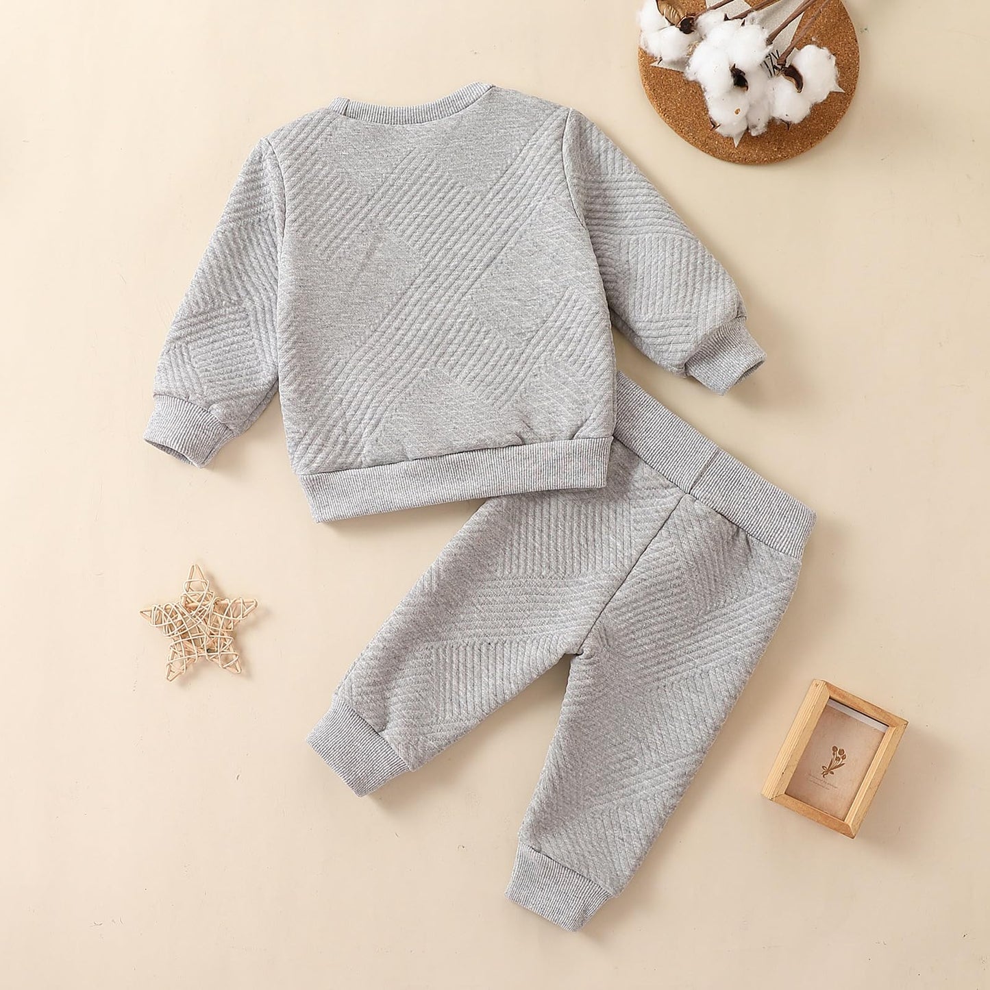 Kleinkind Baby Junge Kleidung Outfits Unisex Baumwolle Pullover Sweatshirt Tops Hosen Set Baby Junge Mädchen Casual Trainingsanzug Frühling Herbst Kleidung Set