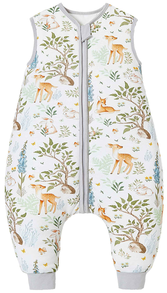 Chilsuessy Baby Sleeping Bag with Legs, 2.5 Tog All-Season Sleeping Bag (CPC Certification) for Infants, Children, Dinosaur Park, 80 cm, Baby Height 90–100 cm