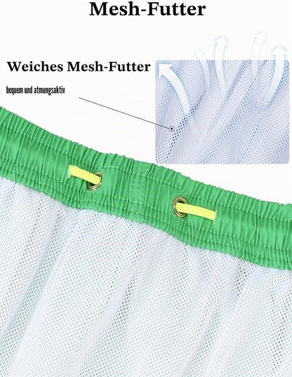 Badehose Jungen Farbverlauf Badeshorts mit Meshfutter und Verstellbarem Tunnelzug