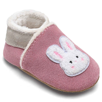 IceUnicorn Baby's Crawling Shoes, Winter First Walking Shoes, Baby Lined Leather Shoes, Soft Leather, Suede Soles, Leather Slippers