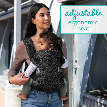 Infantino Flip Advanced 4-in-1 Babytrage, Ergonomisch, Umwandelbar, mit Blickrichtung Nach Innen und Außen, Vorne und Hinten Tragbar für Neugeborene bis Kleinkinder von 3,6-14,5 kg, Grau