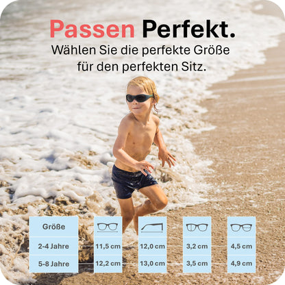 Mausito Children's Sunglasses 2-4 Years & 5-8 Years Comparison Winner Children's Sunglasses 100% UV Protection Flexible Non-Toxic Children's Sunglasses with Strap European Design Made for Children