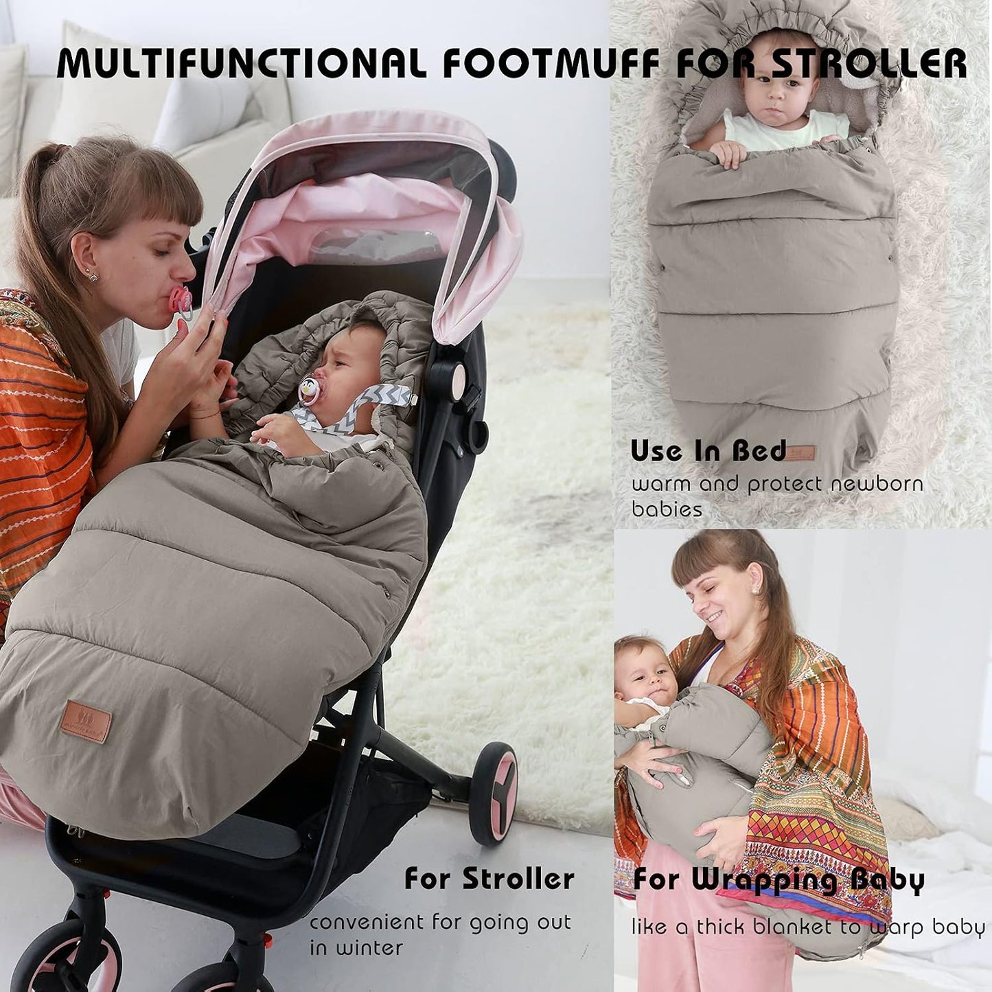 Fußsack Fusssack Footmuff Fußsäcke für Kinderwagen Buggy Universal Winter Baby