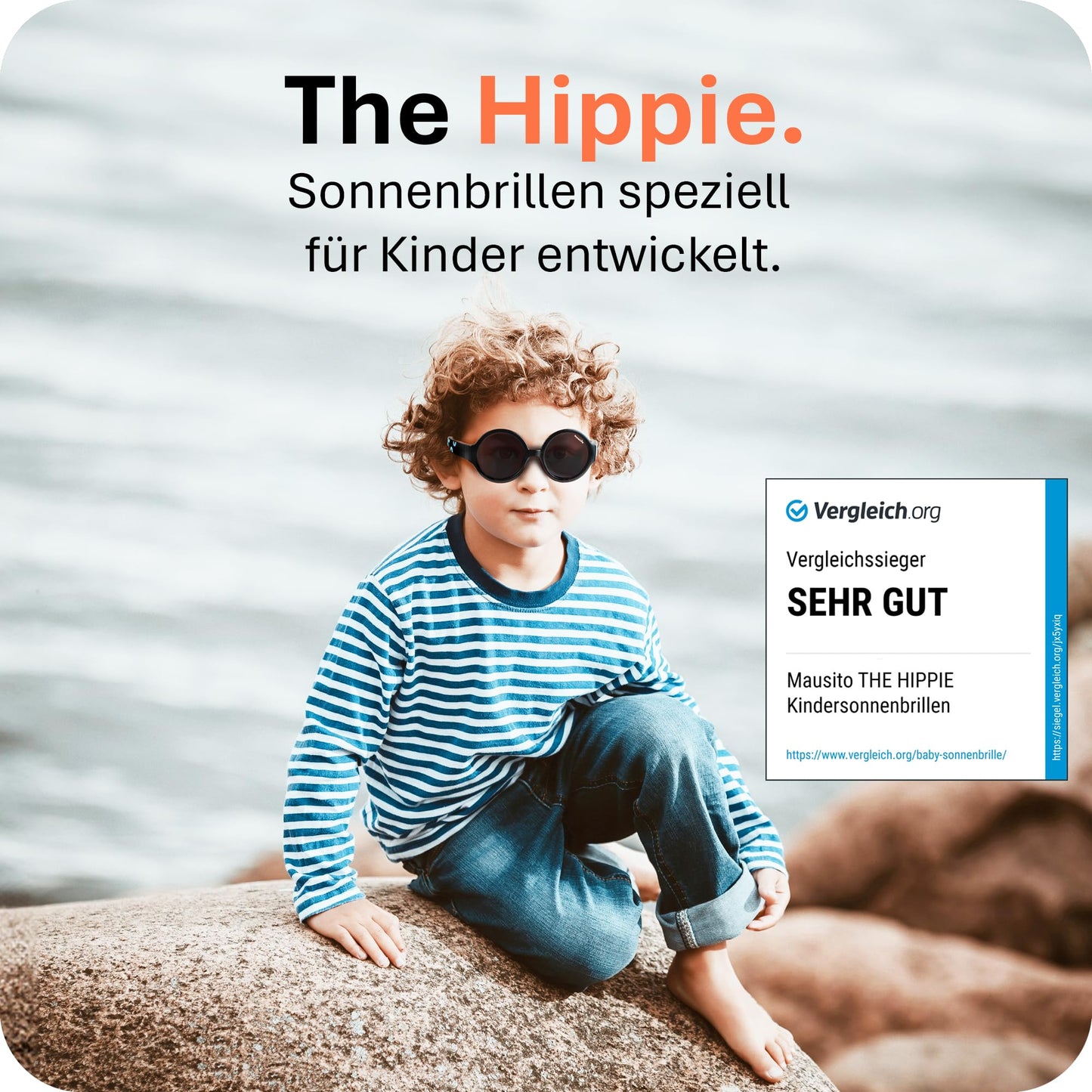 Mausito Sonnenbrille Kinder 6-24 Monate & 2-5 Jahre | VERGLEICHSSIEGER Kindersonnenbrille 100% UV-Schutz | BIEGSAM | Schadstofffreie Kindersonnenbrillen mit Band | Europäisches Design für Kinder