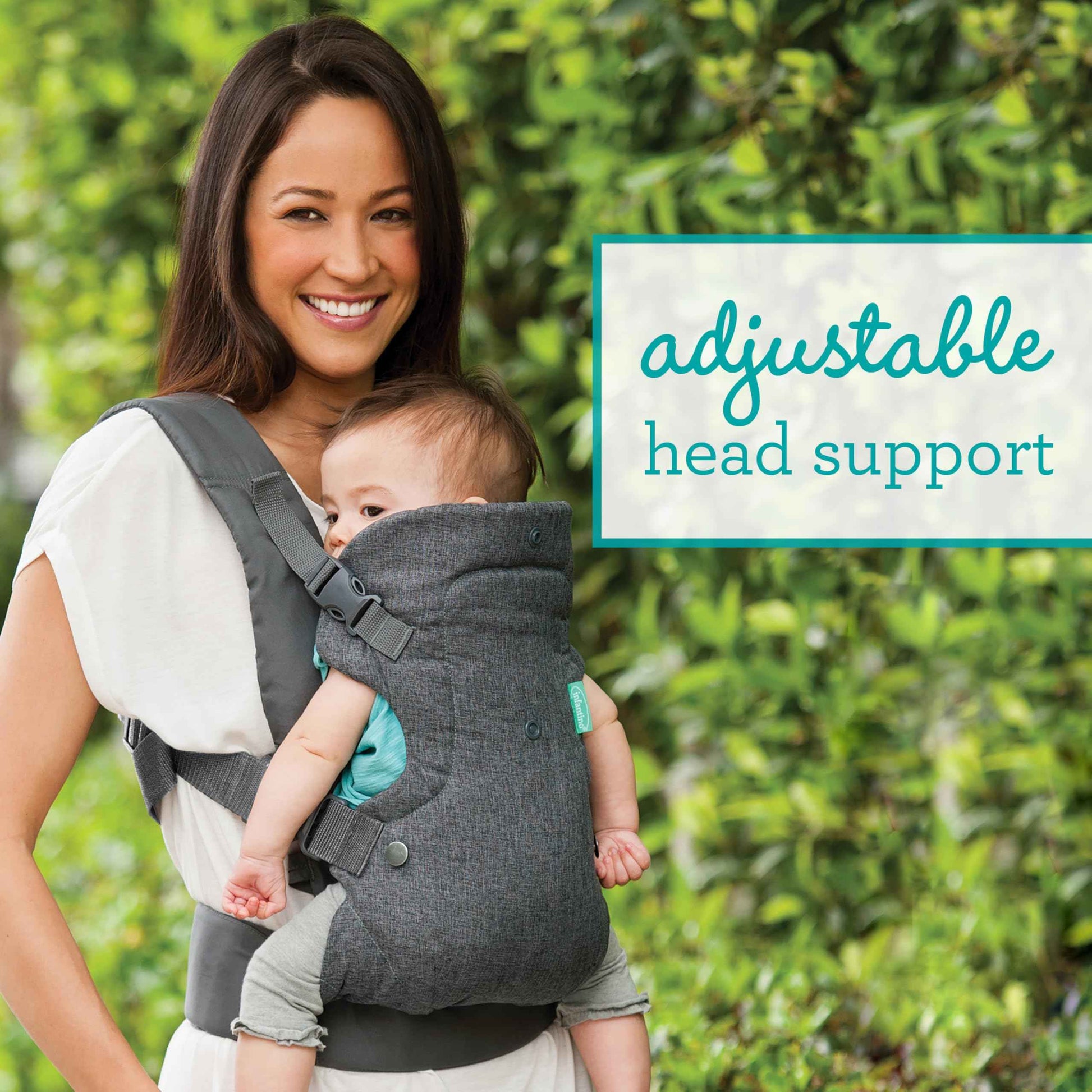 Infantino Flip Advanced 4-in-1 Babytrage, Ergonomisch, Umwandelbar, mit Blickrichtung Nach Innen und Außen, Vorne und Hinten Tragbar für Neugeborene bis Kleinkinder von 3,6-14,5 kg, Grau