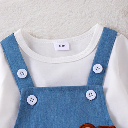 Baby Jungen Kleidung Strampler Latzhose Set Kleidung Sets für Jungen Baby Set Neugeborenes Geschenk