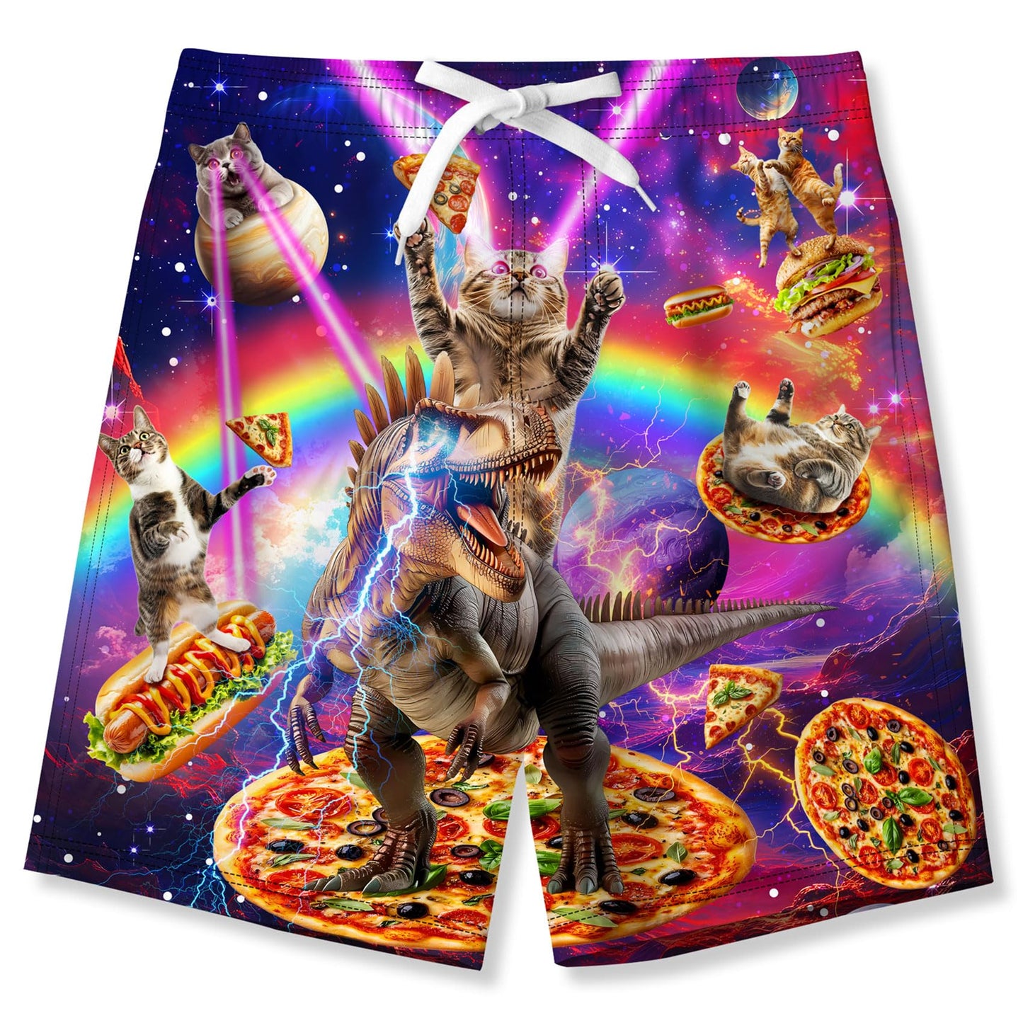Fanient Badehose für Jungen lustige 3D Gedruckt Grafik Schnelltrocknend Beachwear Sport Laufen Badebekleidung Boardshorts
