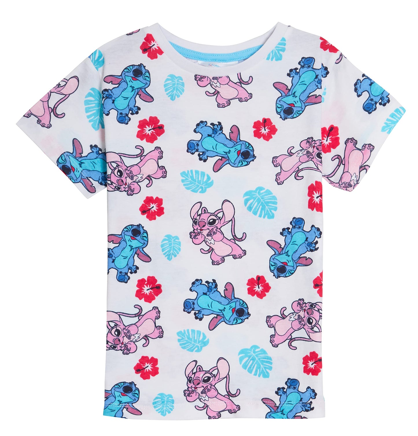 Disney Mädchen 3er-Pack Lilo und Stitch T-Shirts Kinder Angel Sommertop Kurzarm-T-Shirts