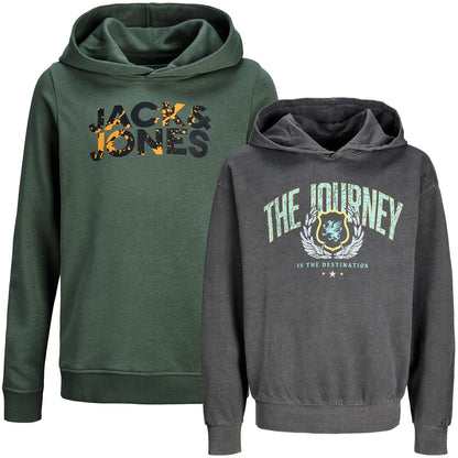 JACK & JONES Junior Kinder Jungen T-Shirt Kids Hoodie Sweatshirt Sweat Shirt Hood T 3er 4er 6er 9er