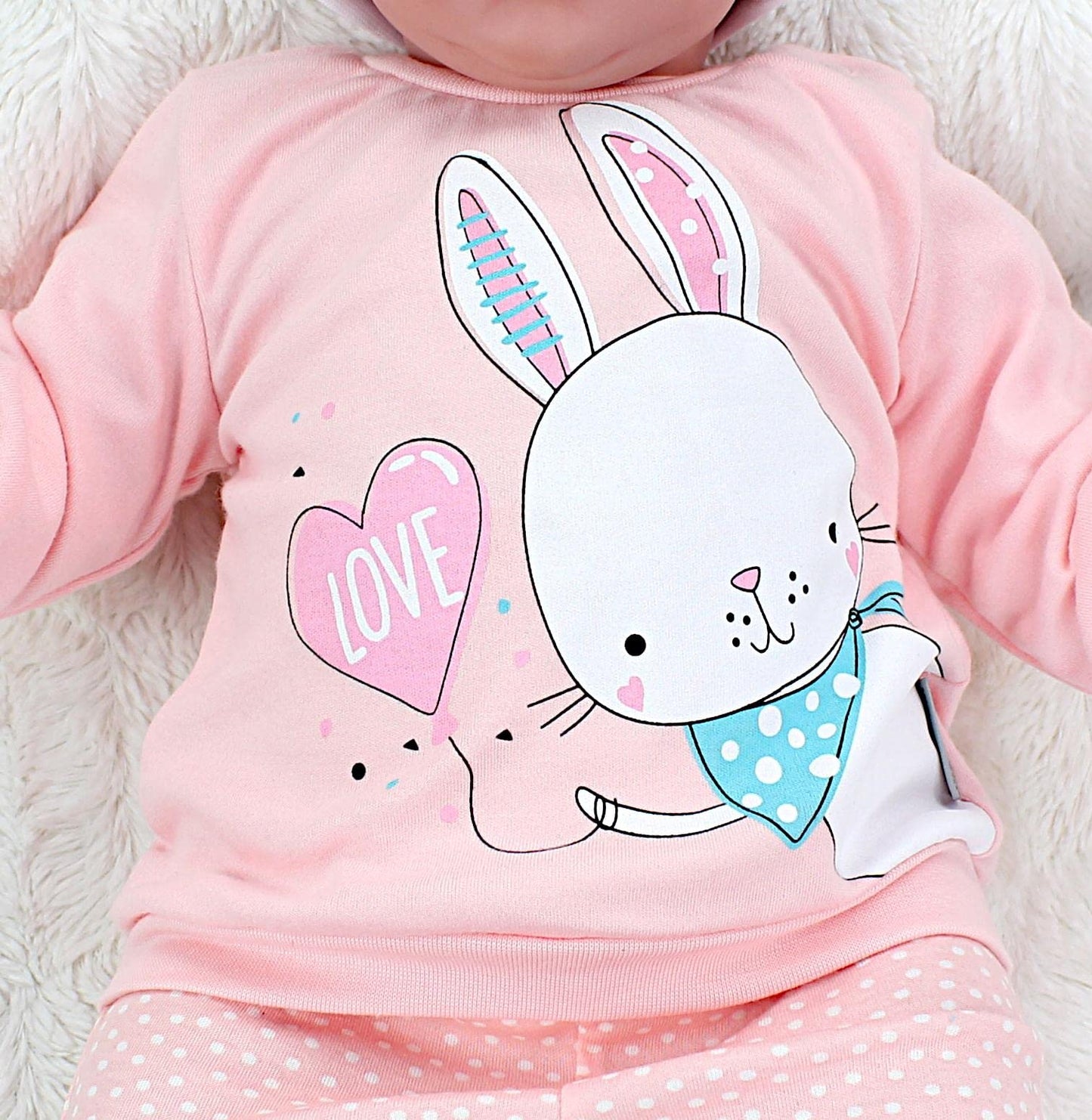Baby Mädchen Langarm Shirt mit Print Saying Baby Hose Baby Kleidung 2-teiliges Set