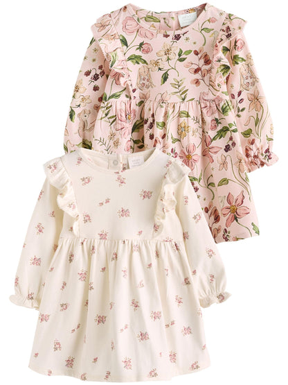 NEXT Baby Mädchen Jersey-Kleid, 2er-Pack