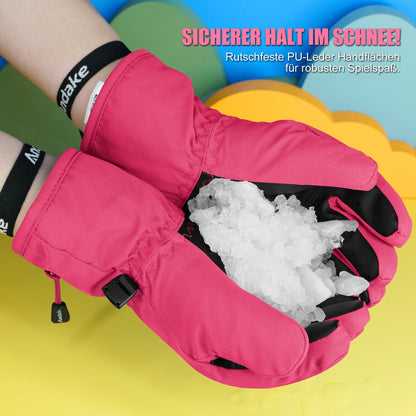 Andake Children's gloves, windproof, waterproof, warm winter gloves, skiing, outdoor sports, riding gloves, boys and girls