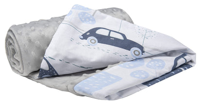 Medi Partners Babydecken Baby 100% Baumwolle Krabbeldecke Babydecke 75x100cm doppelseitig Kinderbett Minky Kuscheldecke Kinderwagen (REH mit grauem Minky)