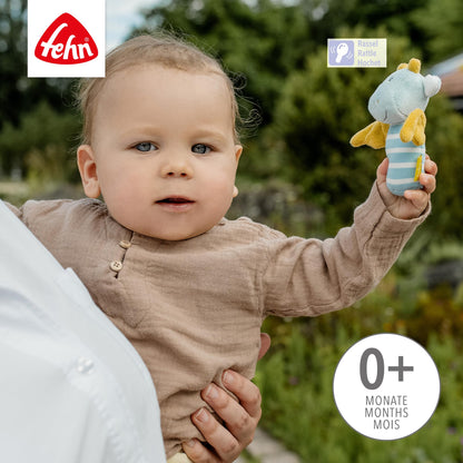 Fehn Mini-Rassel Otter – Mini-Greifling zum Rasseln, Fühlen, Spielen mit kuschelweichem Stoff-Tier – ein treuer Begleiter für Babys und Kleinkinder ab 0+ Monaten