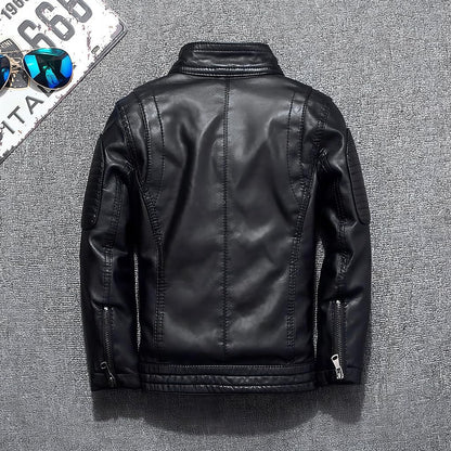 linboo Leather Jacket Boys Transition Jacket Spring Autumn Kids Bomber Jacket Motorcycle Biker Jacket Girls Faux Leather Jacket 