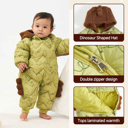 JiAmy Baby Snowsuit, Baby Boys Girls Winter Jumpsuit Romper Newborn Snow Overall for 6-24 Months