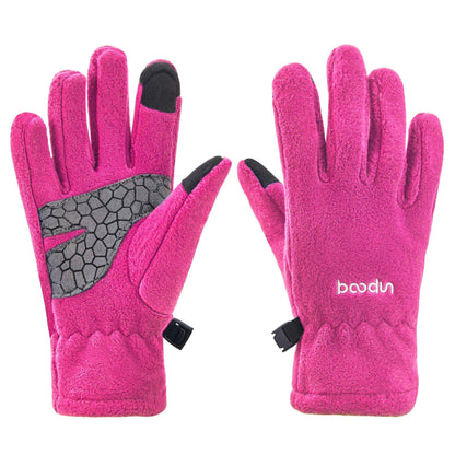 Arcweg Children's Gloves, Fleece, Warm Running Gloves, Winter Gloves, Non-Slip Cycling Gloves, Touchscreen Gloves for Boys and Girls, Finger Gloves for Sports, Outdoor, Camping, Hiking, Running