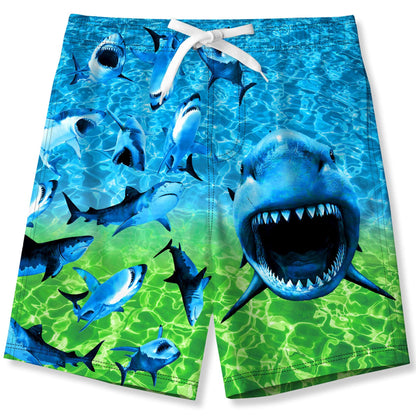 Fanient Badehose für Jungen lustige 3D Gedruckt Grafik Schnelltrocknend Beachwear Sport Laufen Badebekleidung Boardshorts