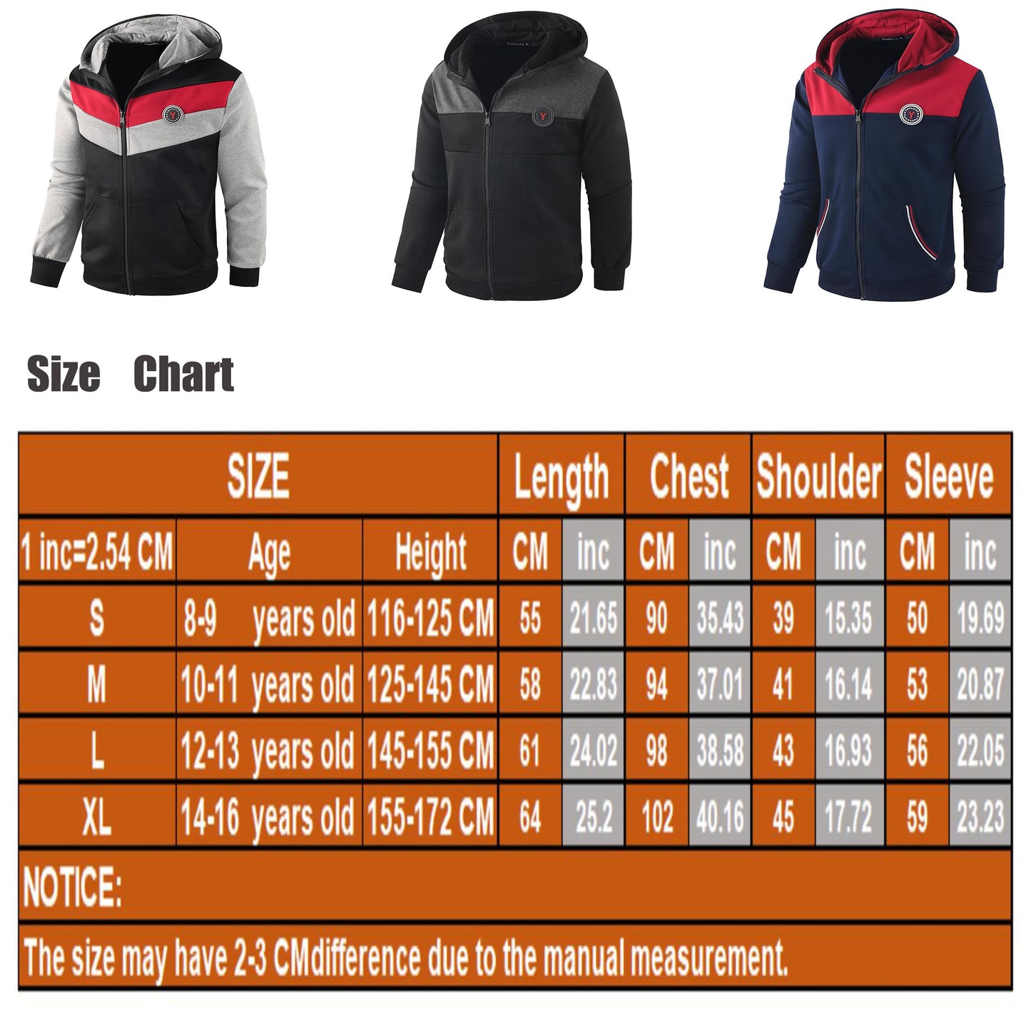 Ywenaisy Sweatjacke Jungen Zip Jacke Jungen Pullover Jungen mit Kapuze Zip Hoodie Kinder Jungen Sweatshirts Kapuzenpullover für Jungen Streetwear Hoodie Jungen für Jahre 8-16 und Höhe 116-170 cm