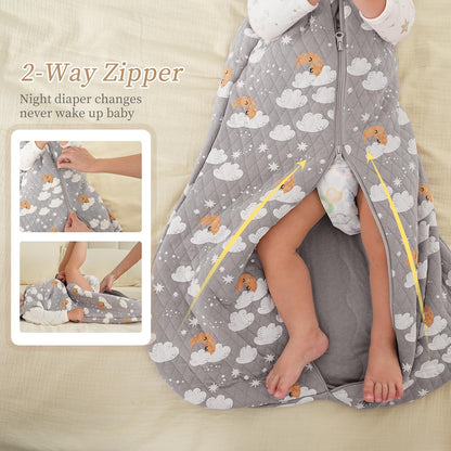 Looxii Baby Winter Sleeping Bag, Cotton, 2.5 Tog, Warm Winter Sleeping Bag, Soft Baby Sleeping Bag, Newborn in 6-12 Months, Perfect for Autumn, Winter