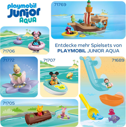 PLAYMOBIL JUNIOR Aqua & Disney | Tinkerbells magische Feen-Schwimmblume | Nachhaltiges Wasserspielzeug ab 1 Jahr | Geschenk für Kleinkinder | Fördert Kreativität & Rollenspiel | 71772