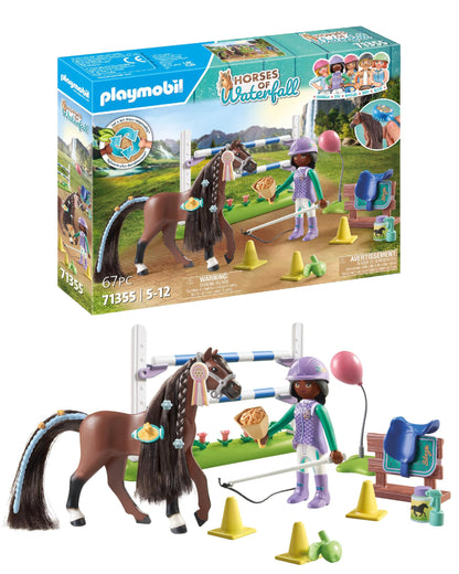 PLAYMOBIL Horses of Waterfall 71496 Pony Carriage, Magical Trip with the Pony, Exciting Adventures at the Waterfall Ranch, Detailed Toy for Children from 4 Years