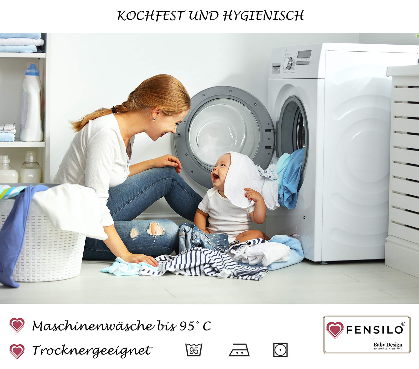 FENSILO - Mulltücher - Mullwindeln - 10er Pack 70x80 cm - Stoffwindeln, Made IN EU, schadstoffgeprüft - Spucktücher Set für Mädchen – Baby Mullwindeln- Rosa - Oeko-TEX Zertifiziert