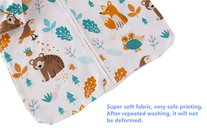 Chilsuessy Summer Baby Sleeping Bag, Small Children’s Sleeveless Pyjamas for Summer and Spring, 100 % Cotton