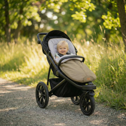 Babyfußsack Light Trend Exklusiv, 95x48cm | Leichter Sommer-Fußsack für Kinderwagen, Buggy & Sportwagen, Vorderteil abnehmbar, pflegeleicht