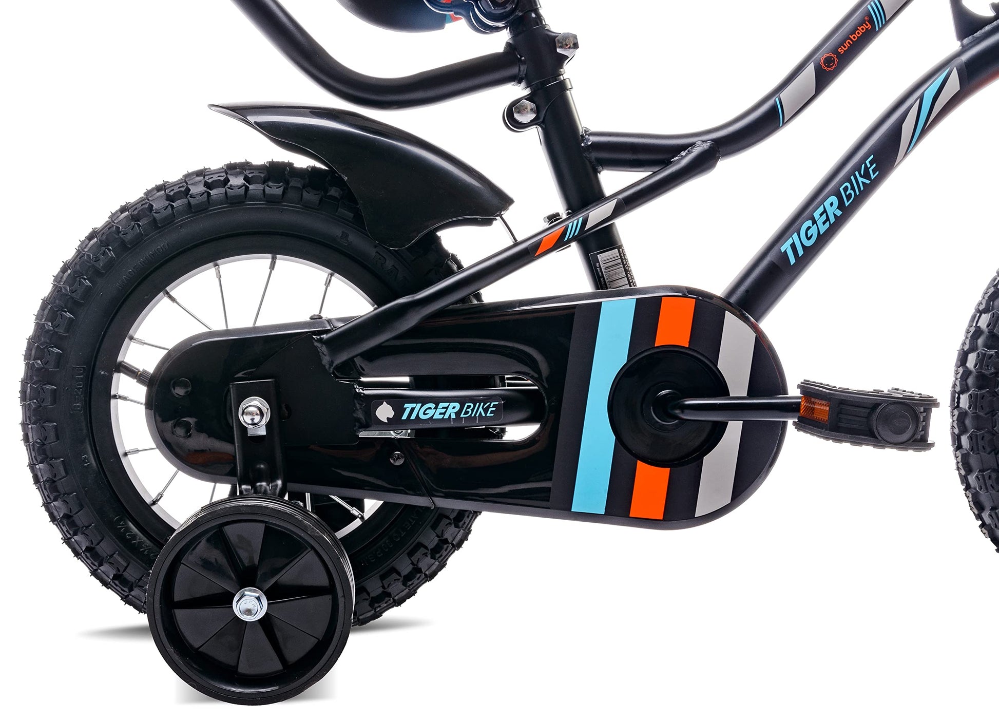 sun baby Jungenfahrrad Kinderfahrrad 14 und 16 Zoll Jungen Tiger Tracker Bike Leicht Stützräder mit Schubstange ab 2-6 Jahre BMX Fahrrad Kinder - Meloni2