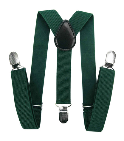 axy HTK25-1 Children's Boys Braces Y Shape Wide 2.5 cm with 3 Strong Clips Can be Combined with Bow Tie Plain Colours