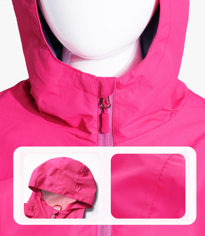 YOUNGSOUL Kinder Wind und Wasserdicht Regenjacke mit Farbblock