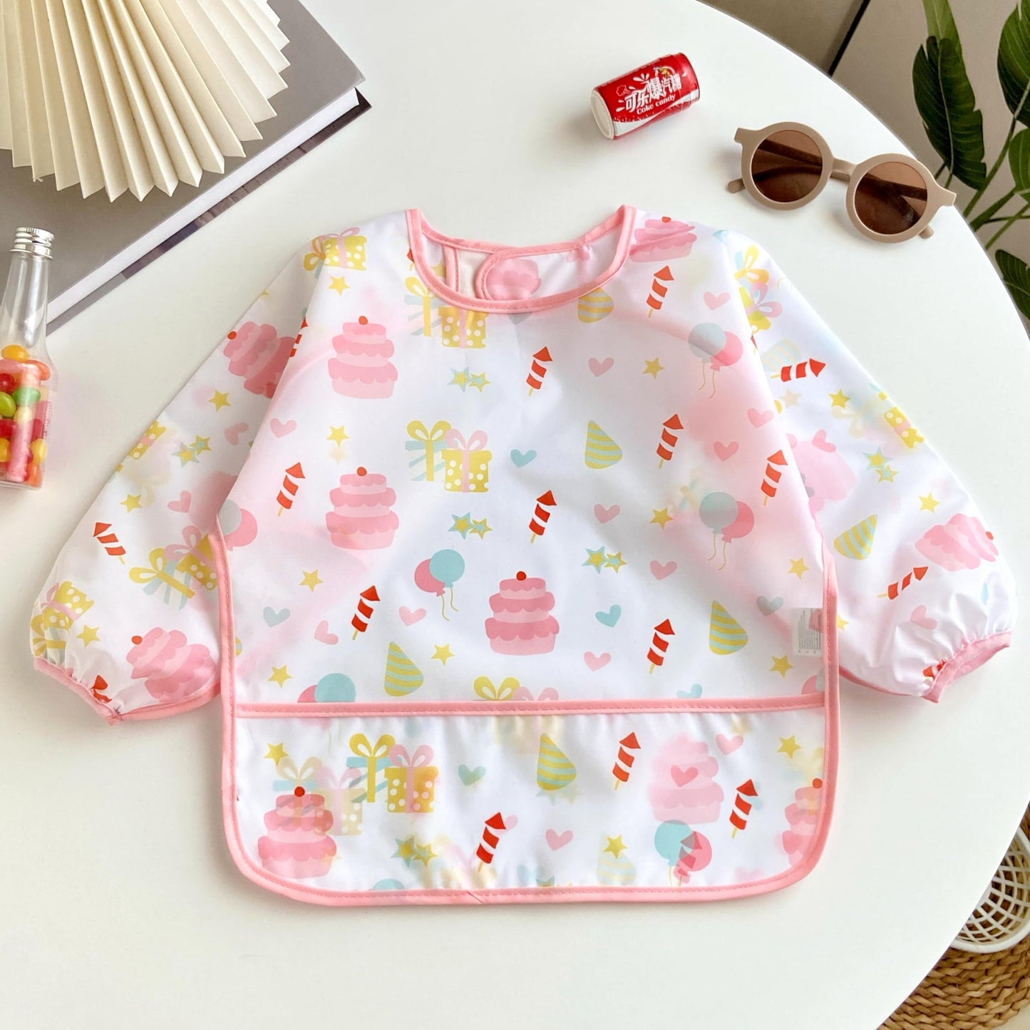 PandaEar (3er-Pack Langarm-Lätzchen| Wasserdichtes Vollarm-Lätzchen für Babys Kleinkind 6-36 Monate