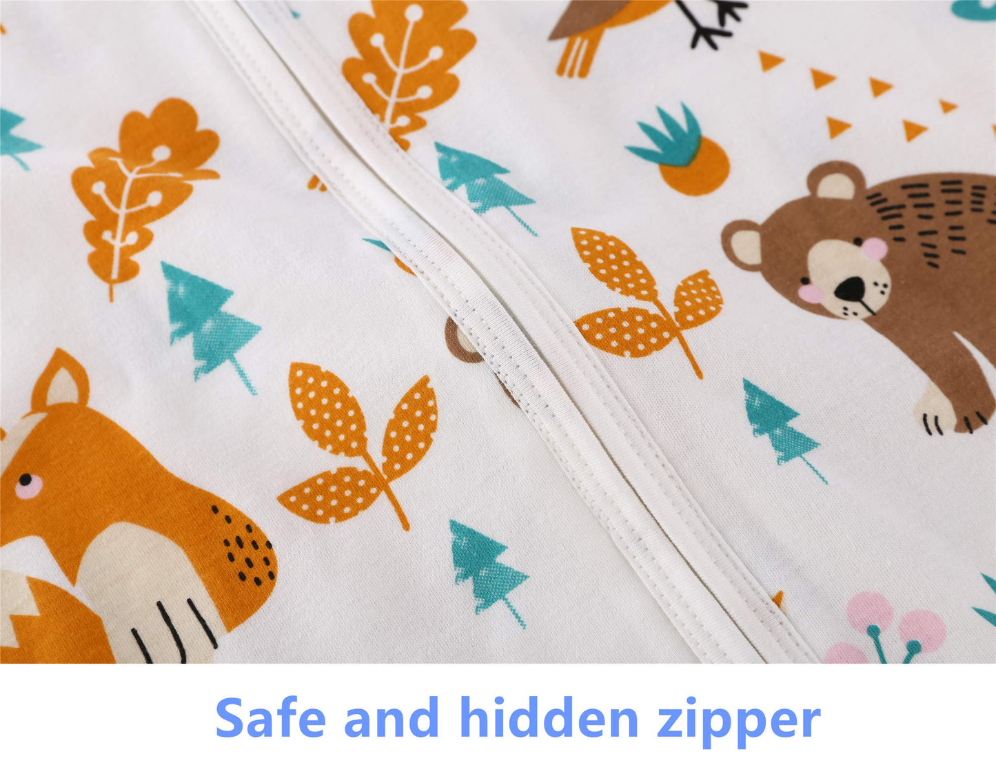Chilsuessy Summer Baby Sleeping Bag, Small Children’s Sleeveless Pyjamas for Summer and Spring, 100 % Cotton