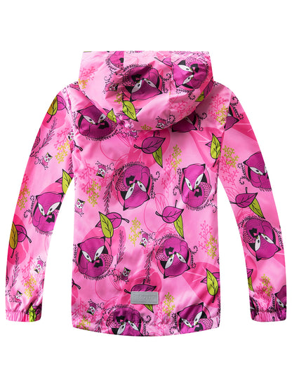 YOUNGSOUL Girls Rain Jacket Wind and Waterproof Transition Jacket 
