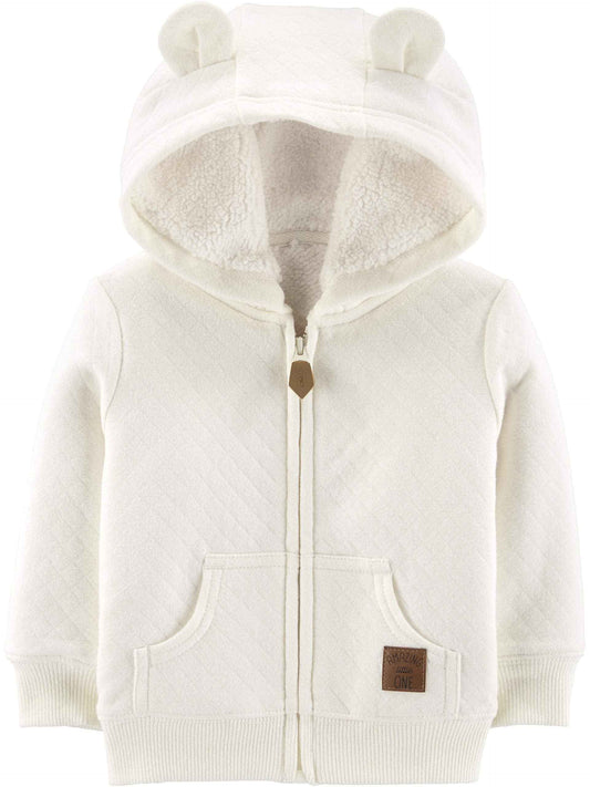 Simple Joys by Carter's Baby Girls' Hooded Sweater with Sherpa Lining Infant and Toddler Outerwear Jackets