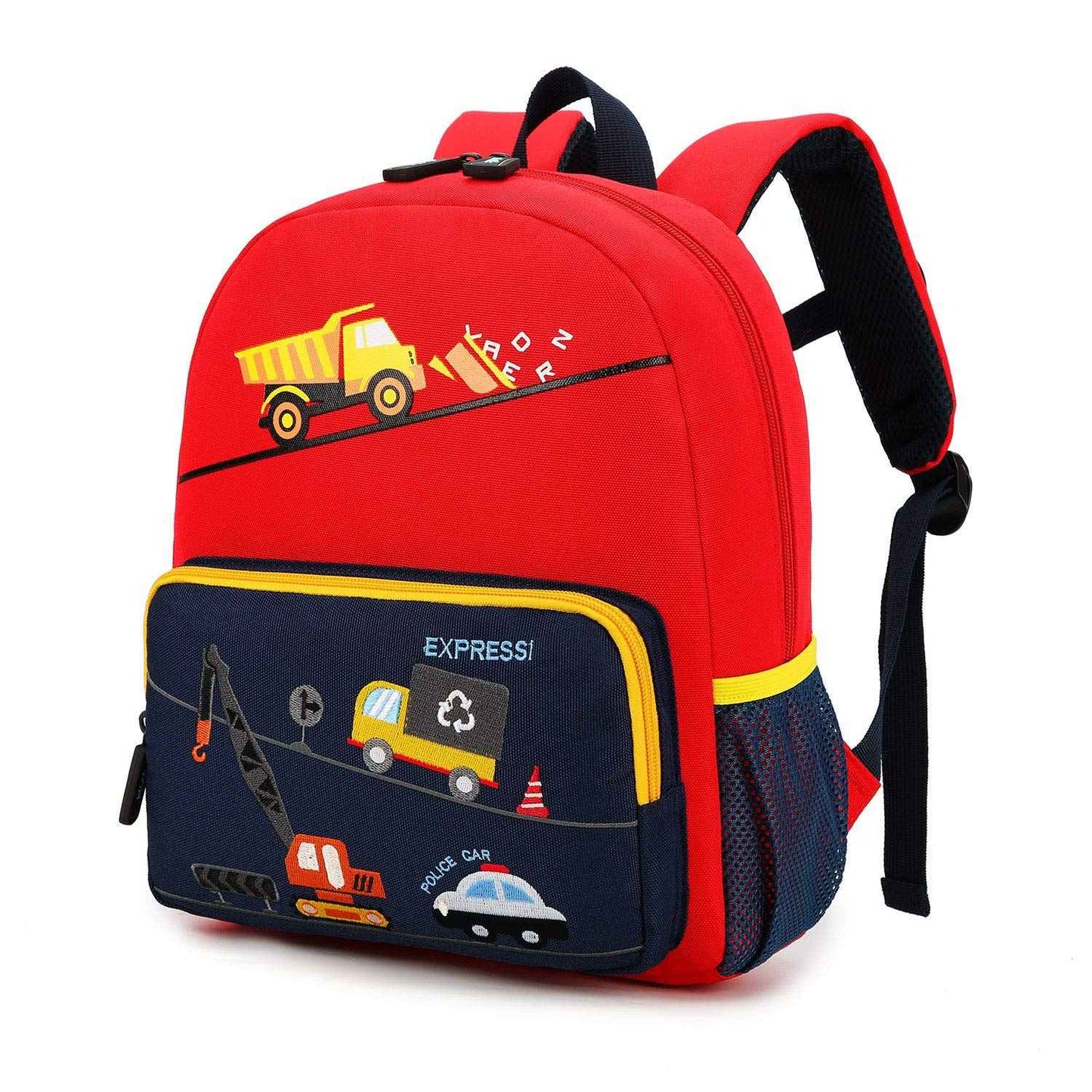 willikiva Car Dinosaur Toddler Kids Backpack for Boys and Girls Kids Waterproof Preschool Bag