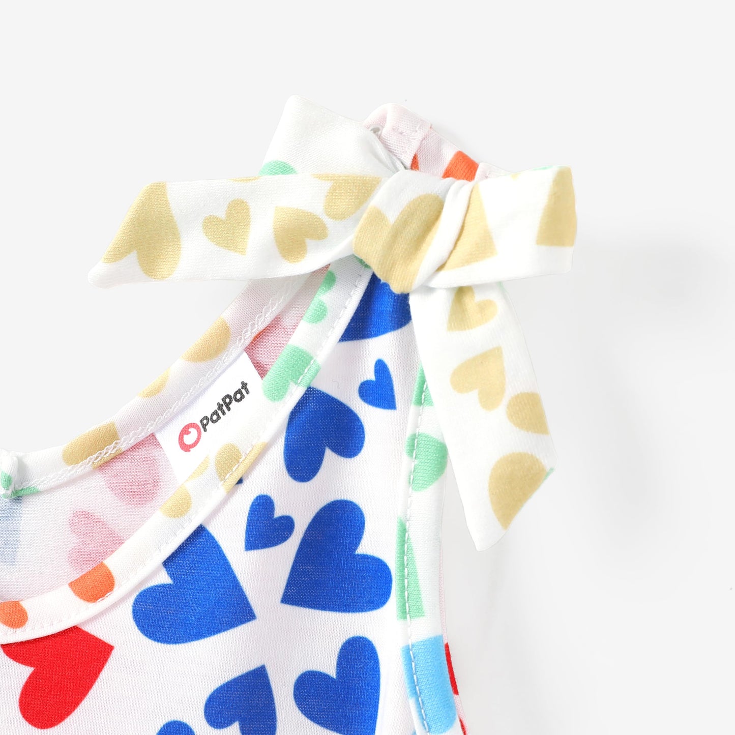 PATPAT Mädchenkleid ärmellos, Baby Mädchen Kleid mit Schleife an den Schulterträgern für Geburtstag, Party, Bankett, Hochzeit, Urlaub, Bunt