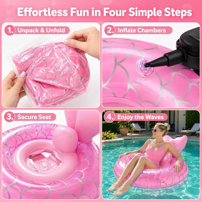 Baby Schwimmring, Baby Schwimmen Ring, Schwimmhilfe mit Schwimmsitz, Schwimmreifen für Kleinkind von 6 Monate bis 48 Monate, Schwimmlernhilfe für Mädchen und Jungs