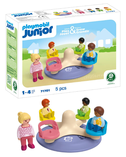 PLAYMOBIL JUNIOR | Erlebnisturm mit Eisstand | nachhaltiges Spielzeug aus biobasierten Kunststoffen | für Kinder ab 1 Jahr | 71703