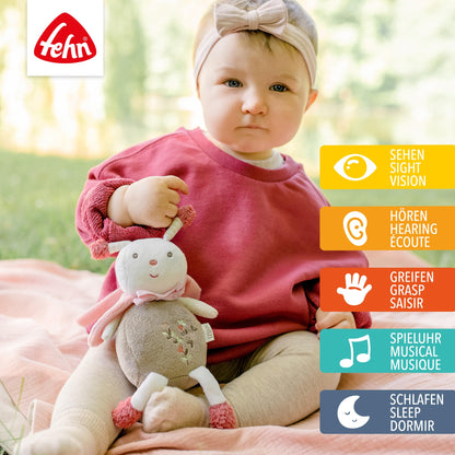 Fehn Mini-Spieluhr Otter – Kuscheltier & Einschlafhilfe: Aufzieh-Spieluhr mit sanfter Melodie Brahms Wiegenlied beruhigt in jeder Situation – für Babys und Kleinkinder ab 0+ Monaten