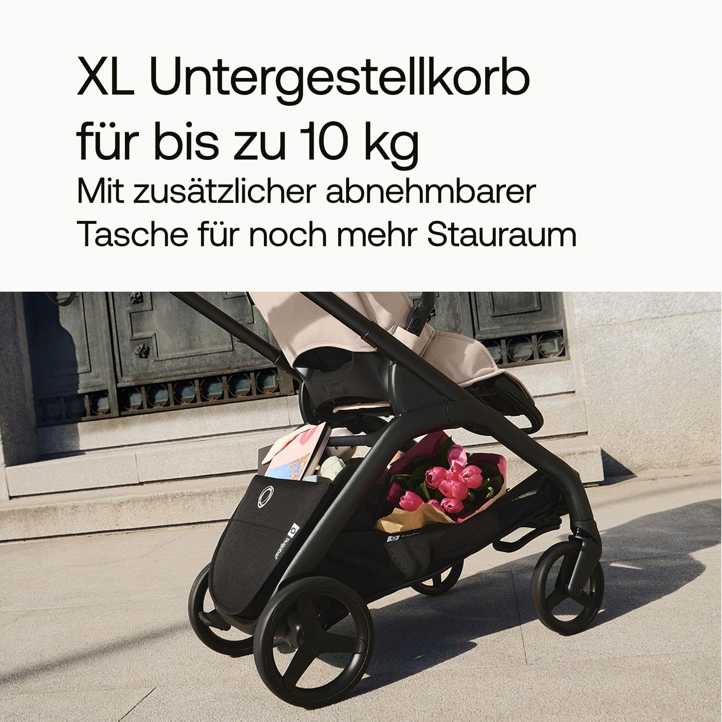 Bugaboo Dragonfly Plus Kinderwagen, kompakt und leicht optimal für die Stadt, Zusammenklappen mit einer Hand, wendbarer Sitz mit flacher Liegeposition, von Geburt bis Kleinkind, Desert Taupe