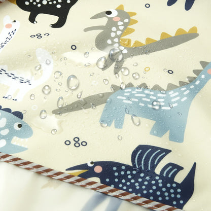PandaEar Waterproof Baby Bibs with Long Sleeves, 3 Pack Washable Baby Bibs Feeding Bibs with Sleeves for 12-48 Months Children Eating Crafting Painting Art Craft Painting 