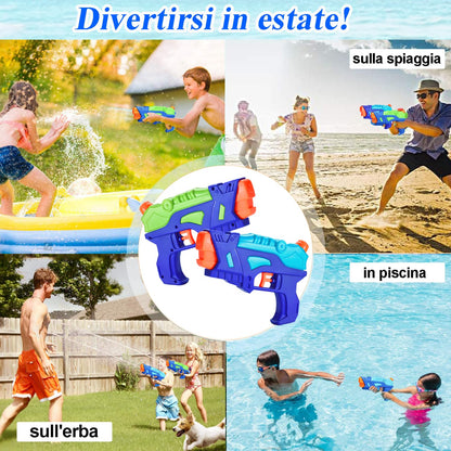 (4-Pack) Wasserpistolen für Kinder, Wasserpistolen Spritzpistolen für Schwimmbad im Freien, Beste Sommer Wasser Kampf Spielzeug Geschenke für Jungen Mädchen, Training Spielzeug für Haustiere