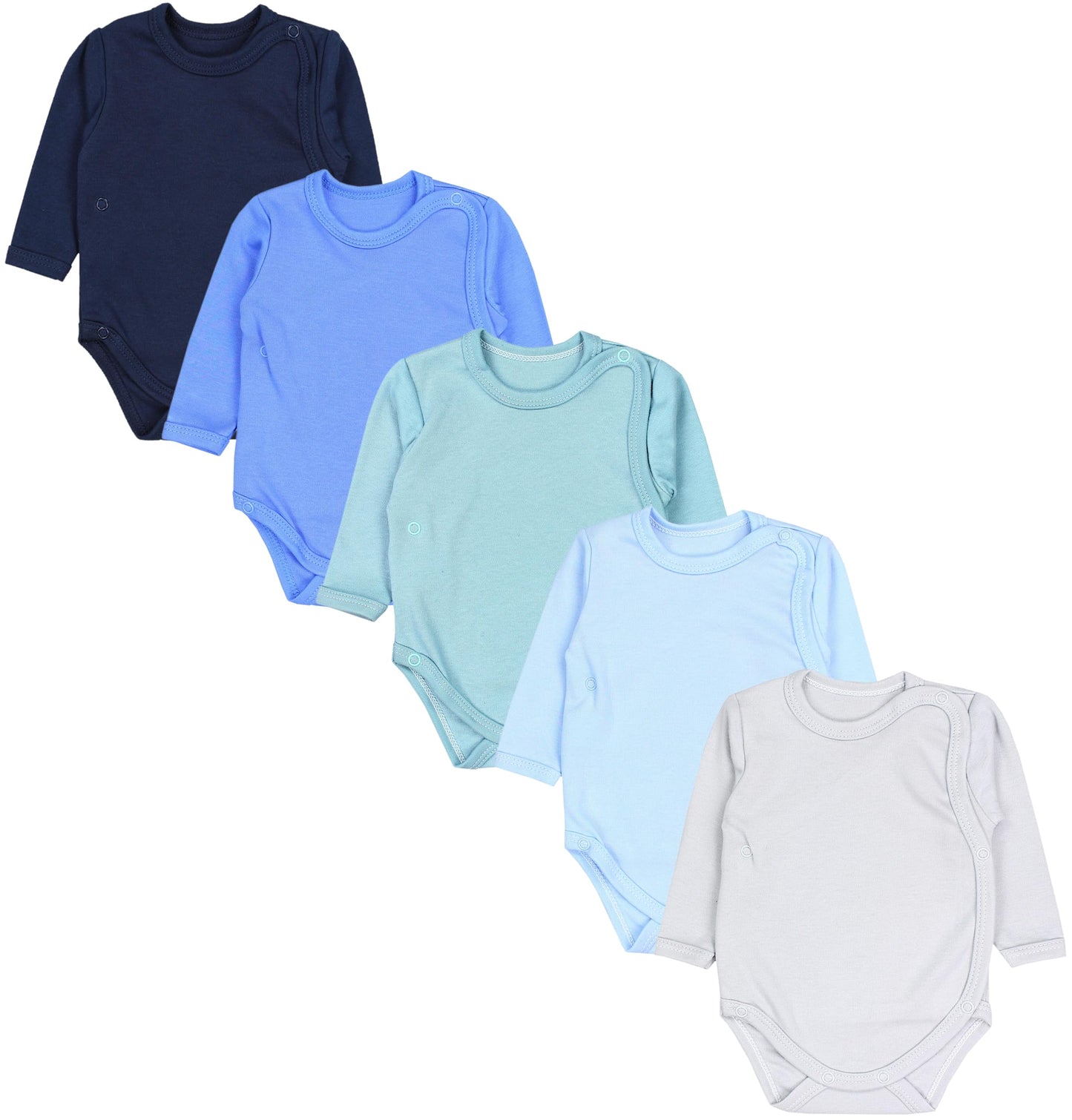 TupTam Baby Body Langarm – Wickelbody Langarm für Jungen & Mädchen, 5er Pack, 100% Baumwolle, OEKO-TEX